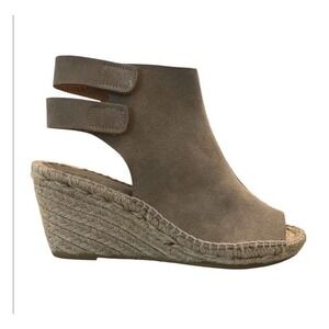 Bettye Muller Espadrille Wedge Sandal Womens 8 (38) Double Ankle Strap Spain New